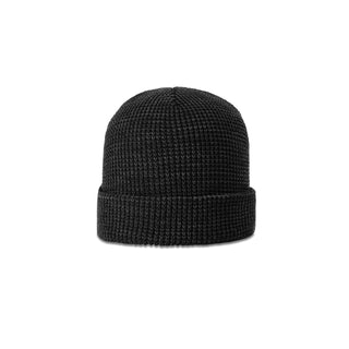 Richardson Waffle Knit Beanie With Cuff (Black)