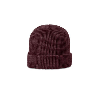 Richardson Waffle Knit Beanie With Cuff (Burgundy)