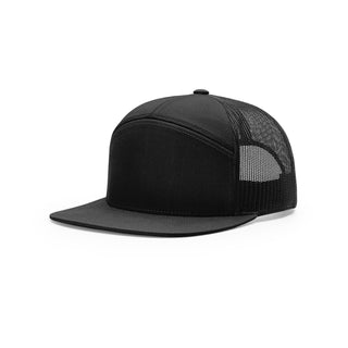 Richardson 7 Panel Trucker (Black)