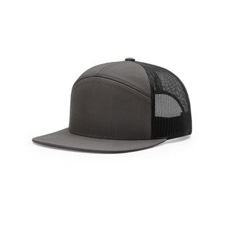 Richardson 7 Panel Trucker (Charcoal/Black)