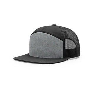 Richardson 7 Panel Trucker (Heather Grey/Black)