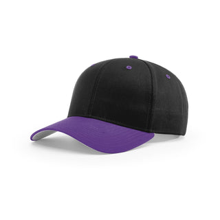Richardson Pro Twill Snapback (Black/Purple)
