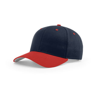 Richardson Pro Twill Snapback (Navy/Red)