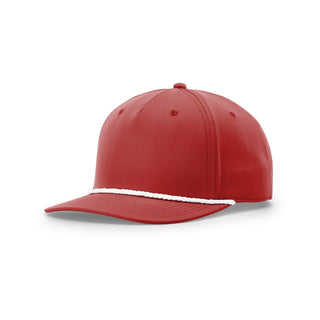 Richardson 5 Panel Classic Rope Cap (Red/White)