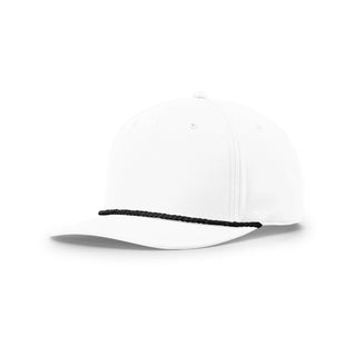 Richardson 5 Panel Classic Rope Cap (White/Black)