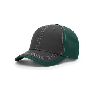 Richardson Charcoal Front W/ Contrast Stitching (Charcoal/Dark Green)