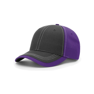 Richardson Charcoal Front W/ Contrast Stitching (Charcoal/Purple)