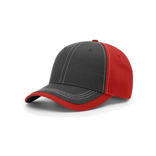 Richardson Charcoal Front W/ Contrast Stitching (Charcoal/Red)