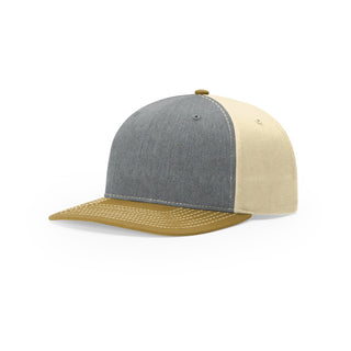 Richardson Solid Twill Trucker (Heather Grey/Birch/Amber Gold)