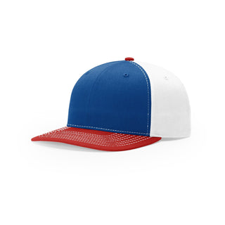 Richardson Solid Twill Trucker (Royal/White/Red)