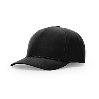 Richardson Laser Perf Performance Rope Cap (Black/Black-Grey)