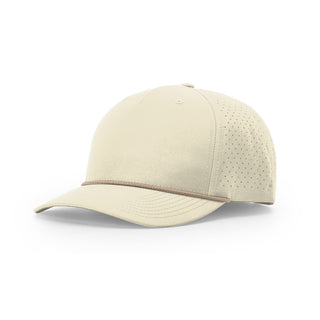 Richardson Laser Perf Performance Rope Cap (Oat Milk/Elmwood-White)