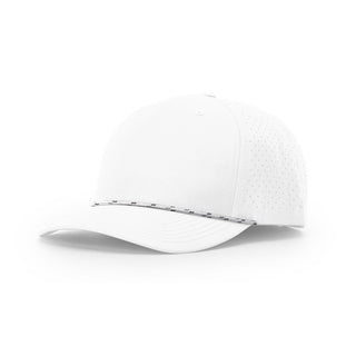 Richardson Laser Perf Performance Rope Cap (White/White-Black)