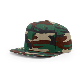 Richardson Acrylic-Wool Blend Flatbill Snapback (Green Camo)