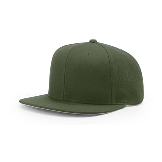 Richardson Acrylic-Wool Blend Flatbill Snapback (Loden)