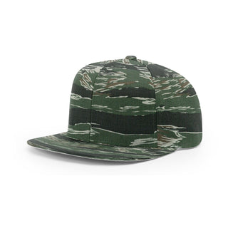 Richardson Acrylic-Wool Blend Flatbill Snapback (Tiger Camo)