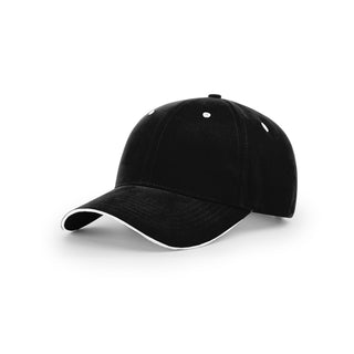 Richardson Casual Sandwich Visor (Black/White)