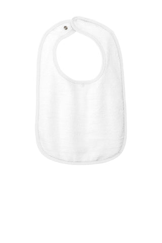 Rabbit Skins Infant Contrast Trim Terry Bib (White)