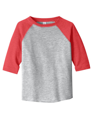 Rabbit Skins Toddler Baseball Fine Jersey Tee (Vintage Heather/ Vintage Red)