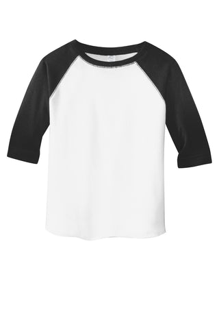 Rabbit Skins Toddler Baseball Fine Jersey Tee (White/ Black)