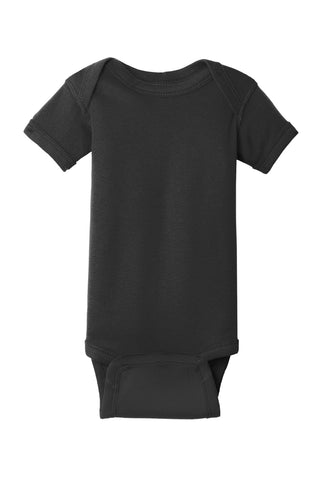 Rabbit Skins Infant Short Sleeve Baby Rib Bodysuit (Black)