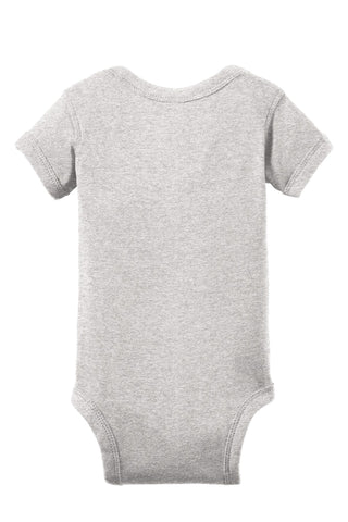 Rabbit Skins Infant Short Sleeve Baby Rib Bodysuit (Heather)