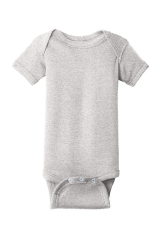 Rabbit Skins Infant Short Sleeve Baby Rib Bodysuit (Heather)