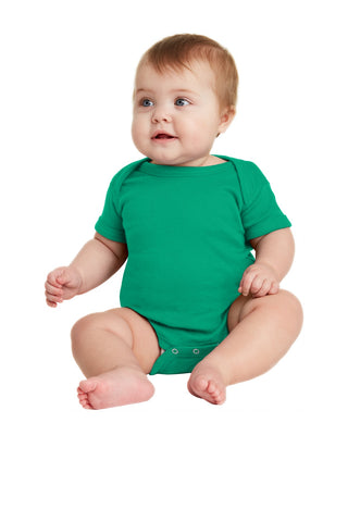 Rabbit Skins Infant Short Sleeve Baby Rib Bodysuit (Kelly)