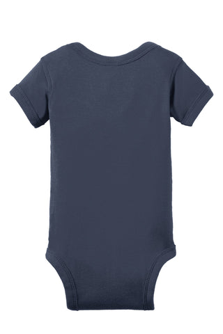 Rabbit Skins Infant Short Sleeve Baby Rib Bodysuit (Navy)