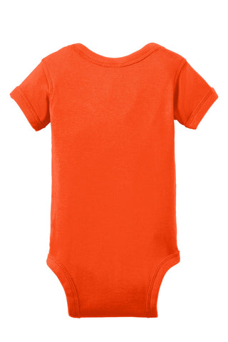 Rabbit Skins Infant Short Sleeve Baby Rib Bodysuit (Orange)