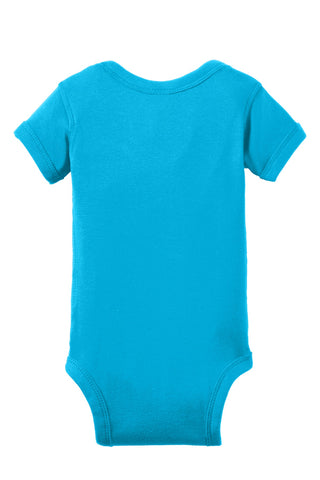 Rabbit Skins Infant Short Sleeve Baby Rib Bodysuit (Turquoise)