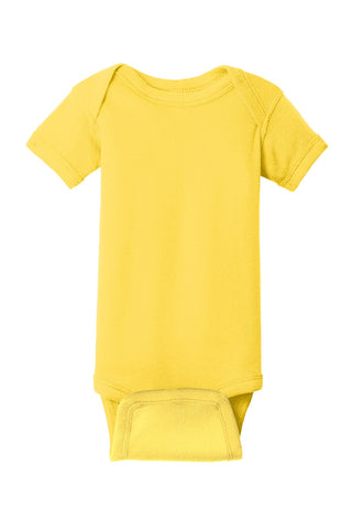 Rabbit Skins Infant Short Sleeve Baby Rib Bodysuit (Yellow)