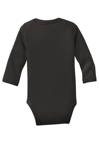 Rabbit Skins Infant Long Sleeve Baby Rib Bodysuit (Black)