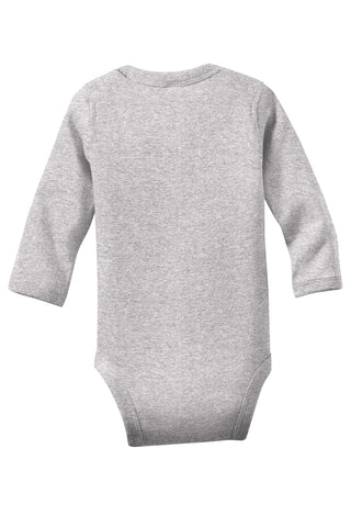 Rabbit Skins Infant Long Sleeve Baby Rib Bodysuit (Heather)