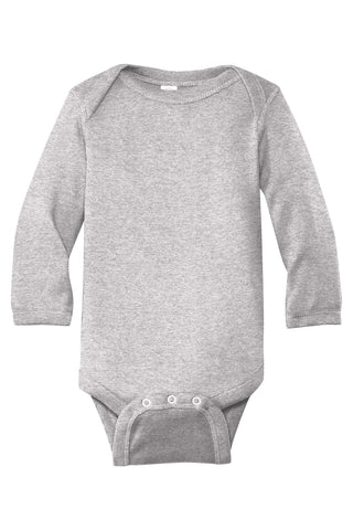 Rabbit Skins Infant Long Sleeve Baby Rib Bodysuit (Heather)