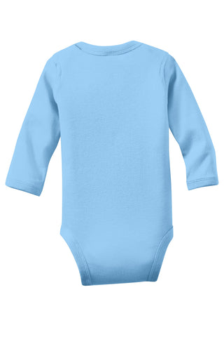 Rabbit Skins Infant Long Sleeve Baby Rib Bodysuit (Light Blue)