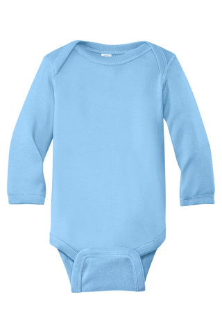 Rabbit Skins Infant Long Sleeve Baby Rib Bodysuit (Light Blue)