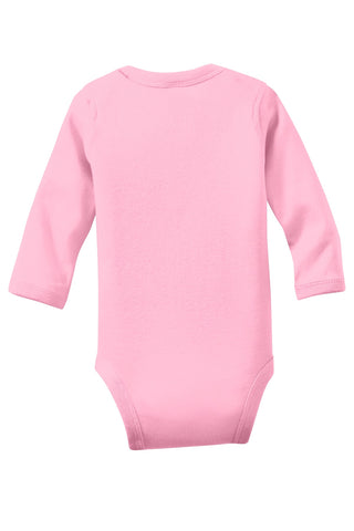 Rabbit Skins Infant Long Sleeve Baby Rib Bodysuit (Pink)