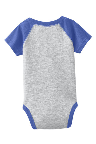 Rabbit Skins Infant Baseball Fine Jersey Bodysuit (Vintage Heather/ Vintage Royal)