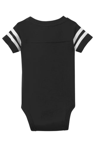 Rabbit Skins Infant Football Fine Jersey Bodysuit (Black/ White)