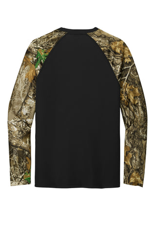 Russell Outdoors Realtree Colorblock Performance Long Sleeve Tee (Black/ Realtree Edge)