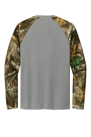 Russell Outdoors Realtree Colorblock Performance Long Sleeve Tee (Grey Concrete Heather/ Realtree Edge)