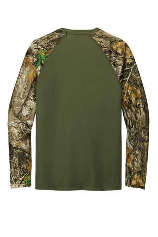 Russell Outdoors Realtree Colorblock Performance Long Sleeve Tee (Olive Drab Green/ Realtree Edge)