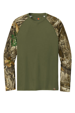 Russell Outdoors Realtree Colorblock Performance Long Sleeve Tee (Olive Drab Green/ Realtree Edge)