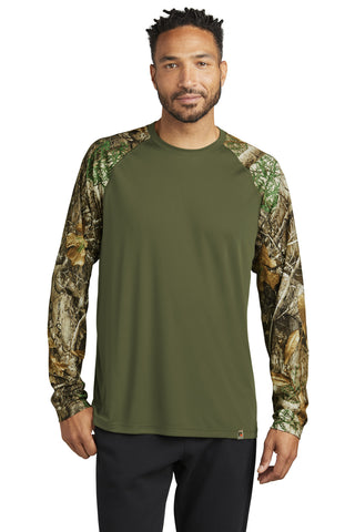Russell Outdoors Realtree Colorblock Performance Long Sleeve Tee (Olive Drab Green/ Realtree Edge)