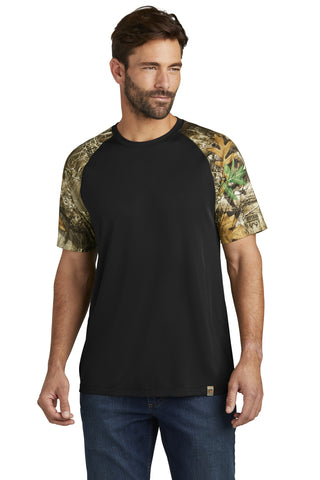 Russell Outdoors Realtree Colorblock Performance Tee (Black/ Realtree Edge)