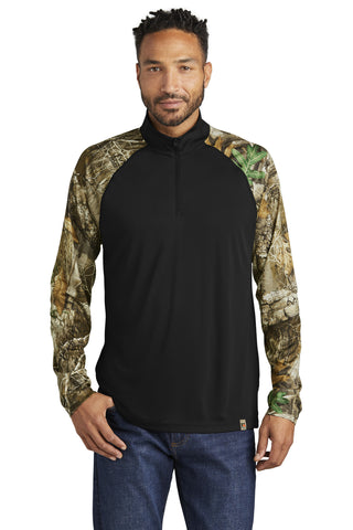 Russell Outdoors Realtree Colorblock Performance 1/4-Zip (Black/ Realtree Edge)