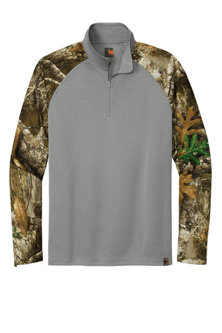 Russell Outdoors Realtree Colorblock Performance 1/4-Zip (Grey Concrete Heather/ Realtree Edge)