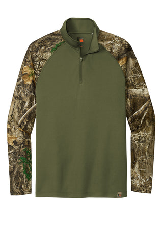Russell Outdoors Realtree Colorblock Performance 1/4-Zip (Olive Drab Green/ Realtree Edge)