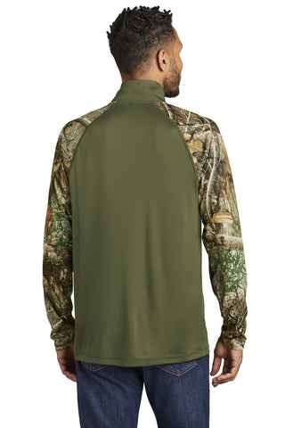 Russell Outdoors Realtree Colorblock Performance 1/4-Zip (Olive Drab Green/ Realtree Edge)